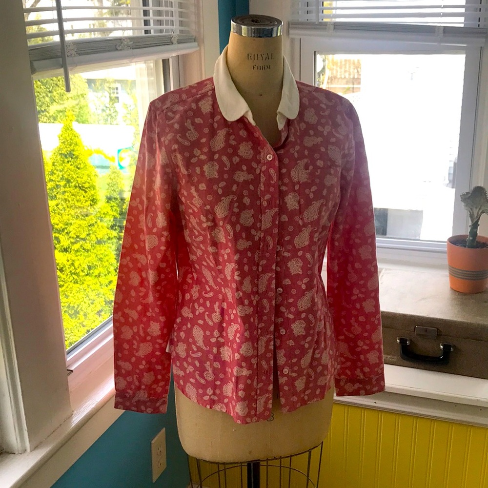 NWT Jack Wills Southbrook Shirt US8/UK12 Pink Paisley